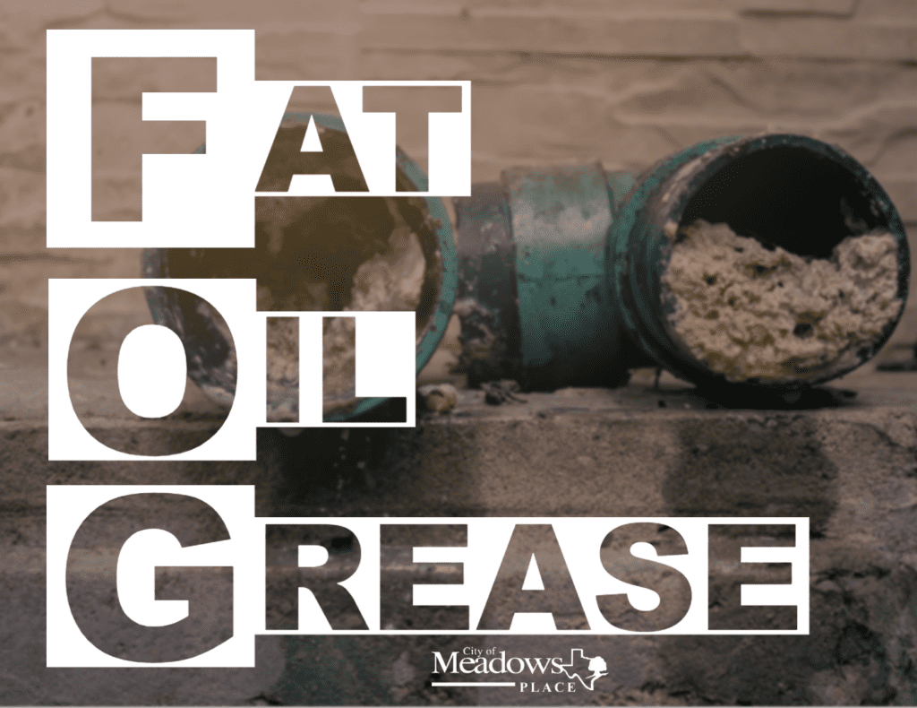 How Bad is it to Pour Grease Down the Drain? City of Meadows Place