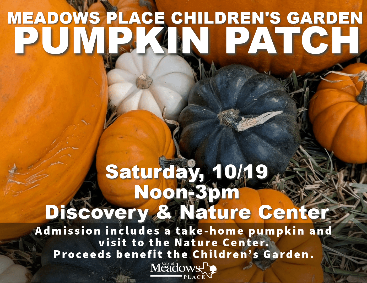 Meadows Place Children’s Garden Pumpkin Patch 2024 City of Meadows Place