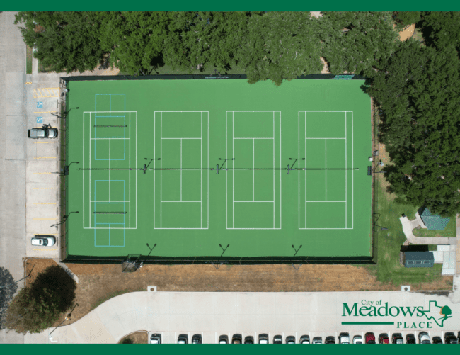 Meadows Place Tennis Court Rehab Complete City of Meadows Place